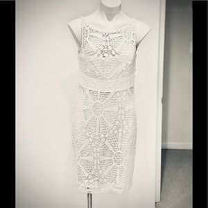 Trina Turk 6 White Lace spring summer dress